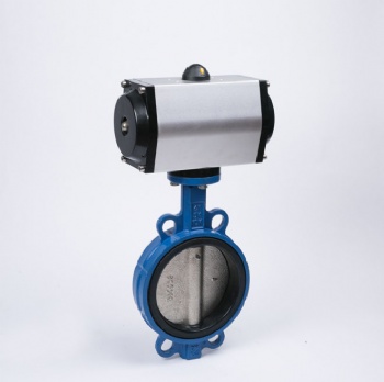 Pneumatic wafer butterfly valve