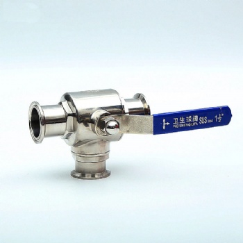 Sanitary 3way SS clamp ball valve