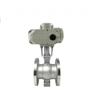 Electric V type Flange Ball Valve