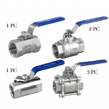 mini 2pc  NPT BSP ball valve SS