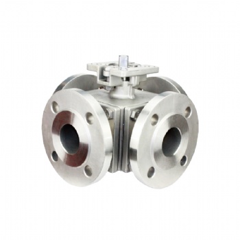 Four way flange ball valve