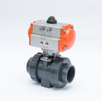 Pneumatic upvc ball valve