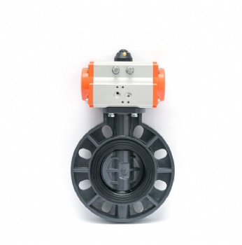 Pneumatic PVC butterfly valve