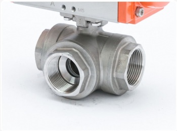 Pneumatic 3way thread ball valve