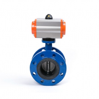 Pneumatic WCB flange butterfly valve