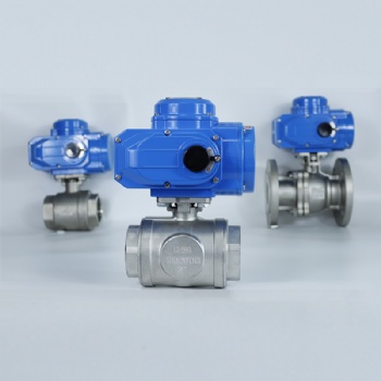 Electric 3way threaded ball valve