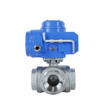 Electric 3way threaded ball valve