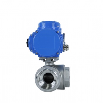 Electric 3way threaded ball valve